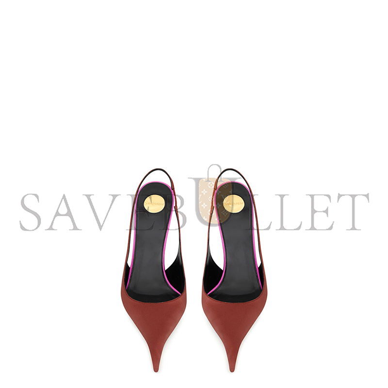YSL DEROCHE SLINGBACK PUMPS IN SATIN CREPE 8591049QNAG6303